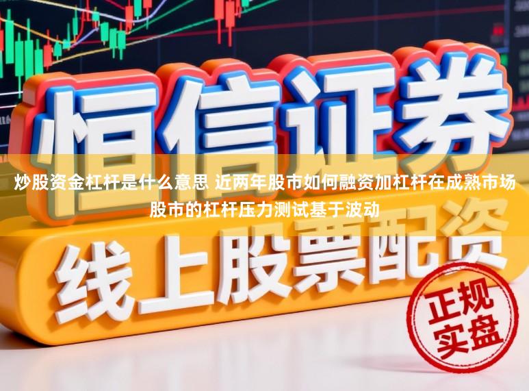 炒股资金杠杆是什么意思 近两年股市如何融资加杠杆在成熟市场股市的杠杆压力测试基于波动